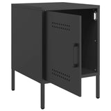 Bedside Cabinet Black 36x39x50.5 cm Steel 842910