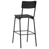 Bar Chairs 6 pcs Black Solid Plywood Steel 3054567