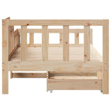 Daybed with Drawers without Mattress 90x200 cm Solid Wood 3302100