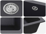 Kitchen Sink Single Basin Granite 43 x 46 x 20 cm Graphite 42053764