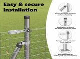 Fence Post with Concrete Base 52 pcs Silver Powder-Coated Steel 3350268