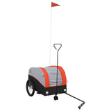 Bike Trailer Black and Orange 30 kg Iron 94138