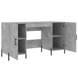 Desk Concrete Grey 140x50x75 cm Engineered Wood 829560