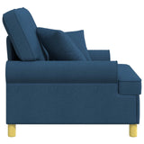 XL Armchair with Cushions Blue Fabric 42043491