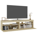 TV Cabinets 2 pcs with LED Lights Sonoma Oak 75x35x40 cm 804398