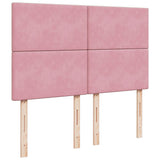 Box Spring Bed with Mattress Pink 140x190 cm Velvet 3290905