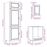 7 Piece Kitchen Cabinet Set Porto Old Wood Engineered Wood 3314789
