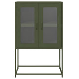 ZNTS Highboard Olive Green 68x39x107 cm Steel 853378