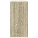 Side Cabinet with Glass Doors Sonoma Oak 68x37x75.5 cm 836422