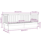 Day Bed without Mattress Honey Brown 90x190 cm Single Solid Wood Pine 821582
