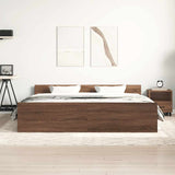 Bed Frame without Mattress Brown Oak 160x200 cm 3203767