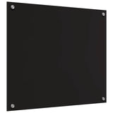 Kitchen Backsplash 2 pcs Black 70 x 60 cm Tempered Glass 3415544