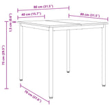 Dining Tables 80 x 80 x 75 cm Engineered Wood Smoked Oak Square 892628