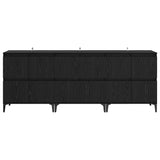 Sideboards 3 pcs Black Oak 60 x 35 x 70 cm Engineered Wood 3415598