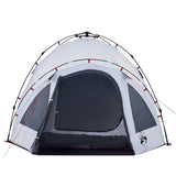 ZNTS Camping Tent Dome 3-Person White Blackout Fabric Quick Release 4004225