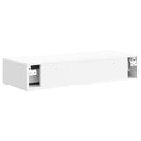 Wall-Mounted Side Table High Gloss White 87.5 x 34.5 x 17 cm 899349