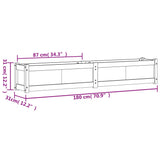 Garden Planters 2 pcs White Solid Wood Pine 837497