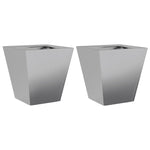 ZNTS Garden Planters 30x30x30 cm 2 pcs Galvanised Steel 851049