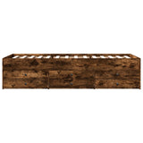 Bed Frame with Storage Smoked Oak 80 x 200 cm Engineered Wood 3429647