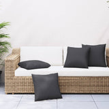 Sofa Cushions 4 pcs Black 60x60 cm Fabric 360410