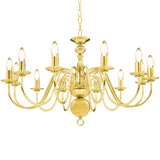 ZNTS Chandelier Golden 12 x E14 Bulbs 281623