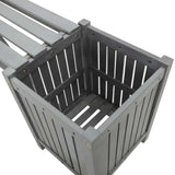 Garden Bench Grey Solid acacia wood 150 cm Planters 311823