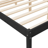 Senior Bed without Mattress Black 150x200cm King Size 810623