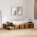 Storage Bed Frame Old wood 244 x 127 x 53.5 cm Engineered wood 3335579