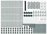Hexagonal Fence with Concrete Base 100 x 1.5 m PVC-Coated Steel 3353599