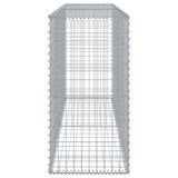 Gabion Basket with Cover 200x50x100 cm Galvanised Iron 3295143
