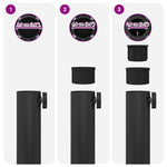 Outdoor Umbrella Base Black 45 x 45 x 31 cm Steel 42009949