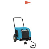 Pet Bike Trailer Blue and Black Oxford Fabric and Iron 94016