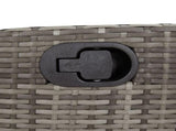 9 Piece Garden Dining Set with Cushions Grey Poly Rattan 3212703