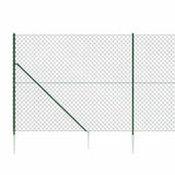 Chain Link Fence with Spike Anchors Green 2x25 m 153934