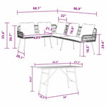 Garden Sofa Set 2 pcs Black Poly Rattan 3328652