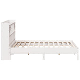 Bookcase Bed without Mattress White 180x200 cm Super King Solid Wood Pine 3322901