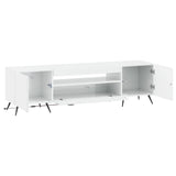 LED TV Cabinet High Gloss White Engineered Wood 897569