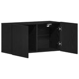 TV Cabinet Black Oak 80x30x41 cm Engineered Wood 862196