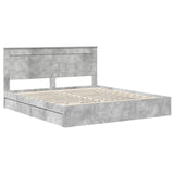 Storage Bed Concrete Grey 180 x 200 cm Engineered Wood 3410226