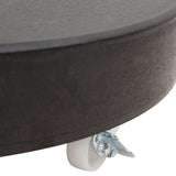 Parasol Base Black Granite, Stainless Steel 30 kg Rollable 48564