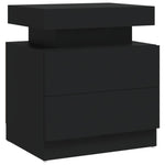 ZNTS Bedside Cabinet Black 45x35x52 cm Engineered Wood 326850