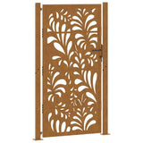 Garden Gate 100x200 cm Weathering Steel Wave Design 4100978