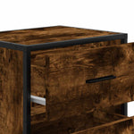 ZNTS Wall-mounted Bedside Cabinet Smoked Oak 40x31x39.5 cm 848728