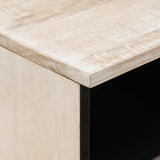 TV Cabinet with Shelf White 100 x 33.5 x 46 cm Solid Mango Wood 4018386