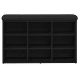 Shoe Bench with Shelf Black 82 x 32 x 50 cm Engineered wood 862987