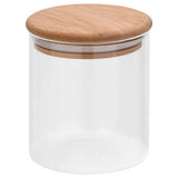 Storage Glass Jars with Bamboo Lid 10 pcs 600 ml 150695