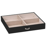 Jewellery Box 4-Layer with Mirror Lockable Black 22.5x17.5x16.5 cm 4103561
