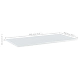 Bookshelf Boards 8 pcs High Gloss White 80x40x1.5 cm Engineered Wood 805341