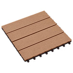 ZNTS 22 pcs Decking Tiles 30x30cm 2 sqm WPC Grey 277801