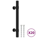 Cabinet Handles 20 pcs Black 96 mm Stainless Steel 3203692